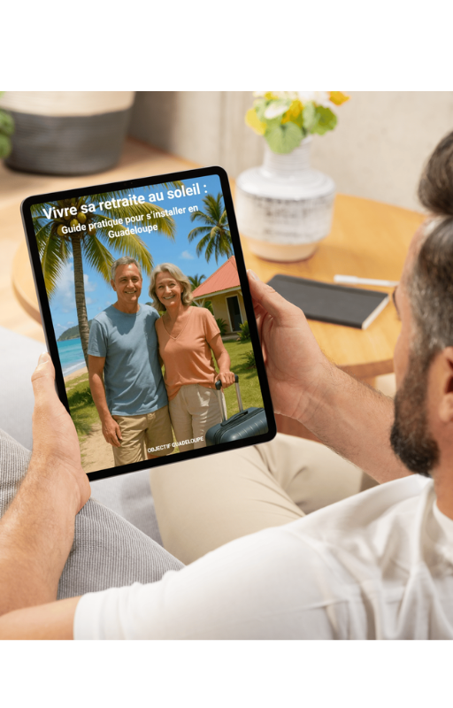Lecture du guide Vivre sa retraite au soleil sur une tablette